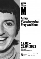 Plakaty do wystawy "Anka Ptaszkowska. Przypadkiem" w Muzeum Sztuki Nowoczesnej w Warszawie (17.02-23.04.2023). Projekt: Full Metal Jacket.