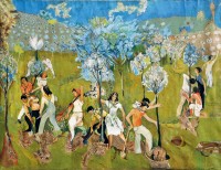 Edi Hila, Planting of Trees, 1972, oil, canvas, 149,5 x 199 cm. National Gallery of Arts, Tirana.