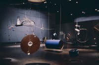 Installation view of Rainforest IV performance, 1981, Neuberger Museum, Purchase, Photo by Phil Edelstein