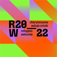 Identyfikacja wizualna aukcji sztuki Refugees Welcome 2022. Projekt: Deal Design Studio