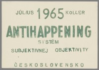 Július Koller, “Antihappening. System of Subjective Objectivity", 1965, green stamp pad ink on paper, courtesy Bratislava City Gallery and Július Koller Society