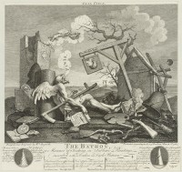 William Hogarth (1697-1764), "Tailpiece" or "The Bathos", 1764. In the volume composed of 51 prints made by William Hogarth.
Etching, engraving, Inw.zb.d. 20559 (Vol. 396)
Akwaforta, miedzioryt, Inw.zb.d. 20559 (Vol. 396)