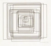 Vera Molnár, Hypertransformation, 1974, plotter drawing, ink on paper. Courtesy DAM Gallery