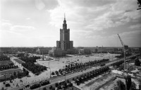 Zbyszko Siemaszko, Pałac Kultury i Nauki w Warszawie, lata 1962 – 1965. Narodowe Archiwum Cyfrowe, sygnatura: 51-801.