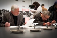 Otwarcie wystawy "Anka Ptaszkowska. Przypadkiem" (17.02.2023) w Muzeum Sztuki Nowoczesnej w Warszawie. Fot. Wojciech Kaniewski.