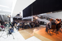 Sesja "Chaos przestrzenny i miasto XXI wieku" z gośćmi Filip De Boeck, Joanną Kusiak oraz AbduMaliq Simone, fot. Bartek Stawiarski